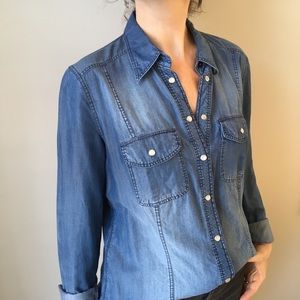 Betty Barclay Mid-Wash Denim Shirt, Medium